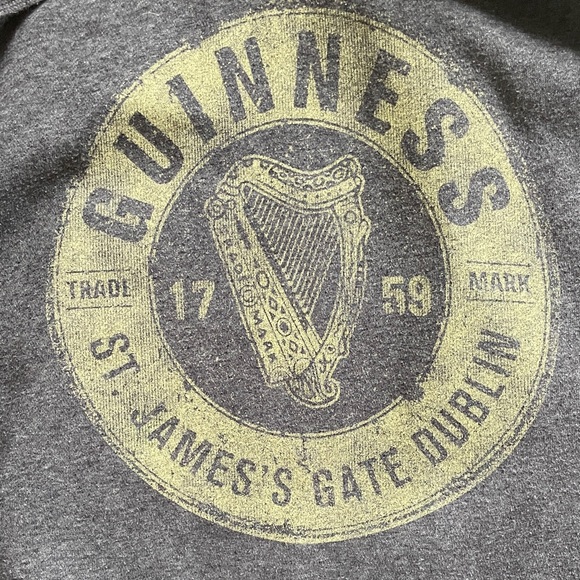 Guinness Charcoal Hoodie with Gold Logo - Picture 2 of 3